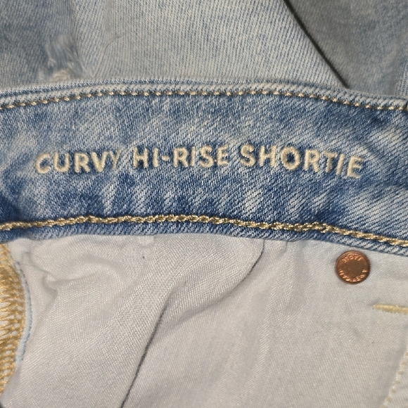 American Eagle Outfitters Light Wash Distressed Jean Shorts - Picture 8 of 10